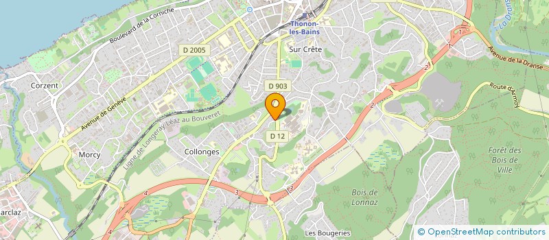 localisation de l'entreprise MDENERGIE74 à THONON-LES-BAINS