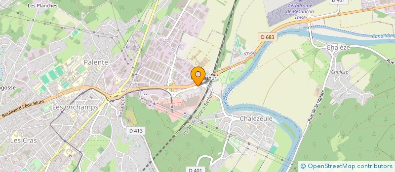 localisation de l'entreprise MDG SPORT  CHALEZEULE