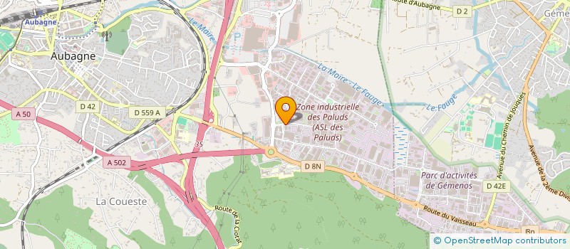 localisation de l'entreprise MDI MOULES DECOUPAGES POUR L INDUSTRIE à AUBAGNE