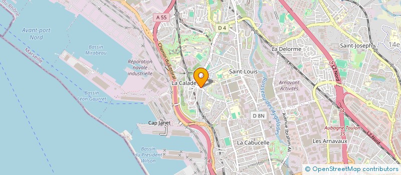 localisation de l'entreprise MDL DU LP LA CALADE à MARSEILLE