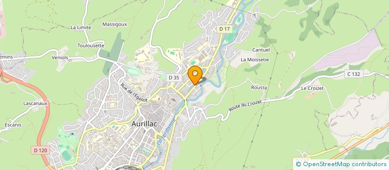 localisation de l'entreprise MDM 15 à AURILLAC