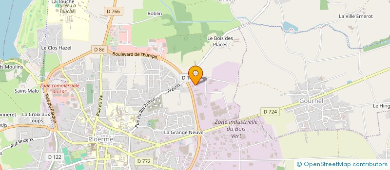 localisation de l'entreprise MDM à PLOERMEL