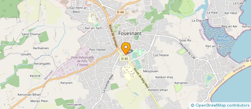 localisation de l'entreprise MDP à FOUESNANT