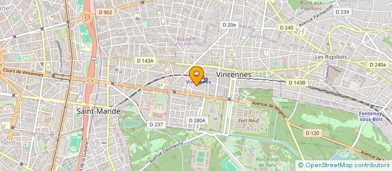 localisation de l'entreprise MDP AUDIOVISUEL  VINCENNES