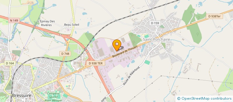 localisation de l'entreprise MDP INDUSTRIE  BRESSUIRE