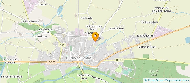 localisation de l'entreprise MDPF 44 à GUEMENE-PENFAO