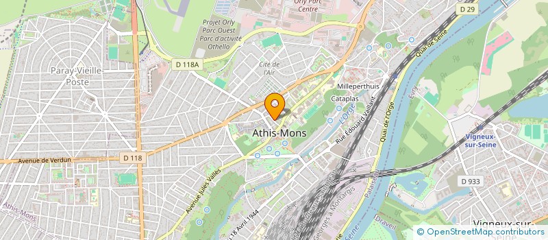 localisation de l'entreprise MDS PLOMBERIE à ATHIS-MONS