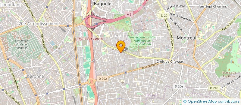 localisation de l'entreprise MDT BATIMENT à BAGNOLET