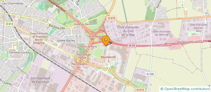 localisation de l'entreprise MDV GOURMET à MONDEVILLE