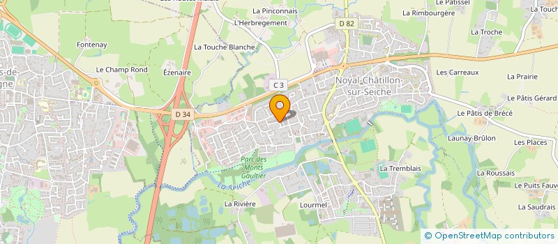 localisation de l'entreprise ME AND BEAUTY à NOYAL-CHATILLON-SUR-SEICHE