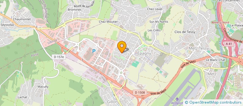 localisation de l'entreprise ME PLATRERIE à EPAGNY METZ-TESSY