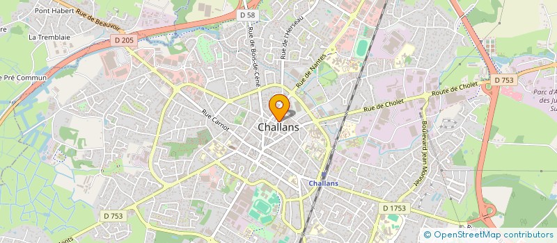 localisation de l'entreprise ME RONAN LUCAS ET ME YVAN EON NOTAIRES ASSOCIES D'UNE SOCIETE A RESPONSABILITE LIMITEE TITULAIRE D'UN OFFICE NOTARIAL à CHALLANS
