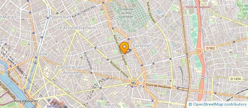 localisation de l'entreprise ME.TY.JE à PARIS