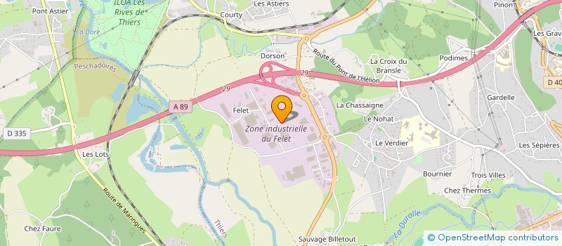 localisation de l'entreprise MEA PROCESS à THIERS