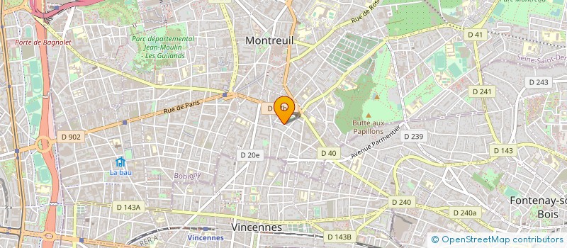 localisation de l'entreprise MEANDRE-ETC SARL D'ARCHITECTURE à MONTREUIL