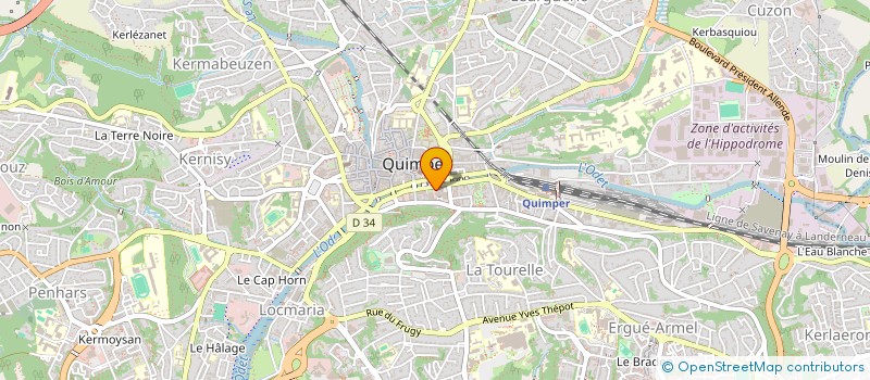 localisation de l'entreprise MEANDRES à QUIMPER