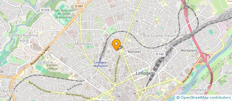 localisation de l'entreprise MEANTIME HOLDING à LIMOGES
