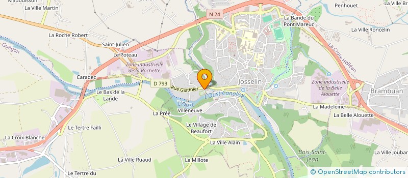 localisation de l'entreprise MEASURES WILDON ET NEWTON  JOSSELIN