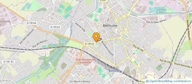 localisation de l'entreprise MEBINVEST à BETHUNE