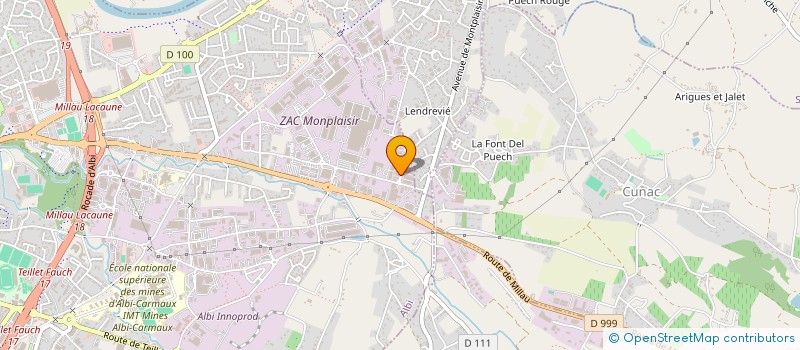 localisation de l'entreprise MECA AUTO à ALBI