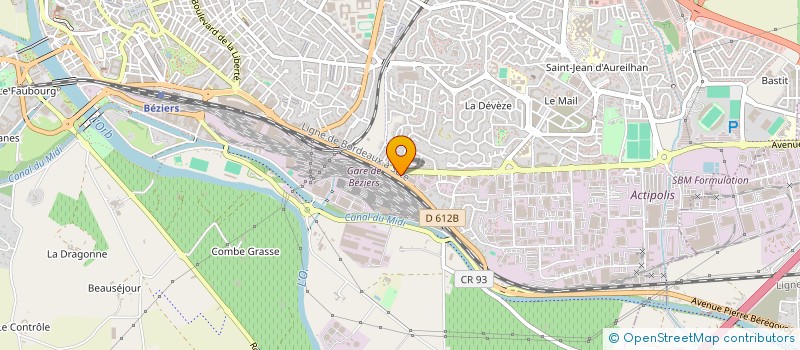 localisation de l'entreprise MECA COATING INDUSTRIE à BEZIERS