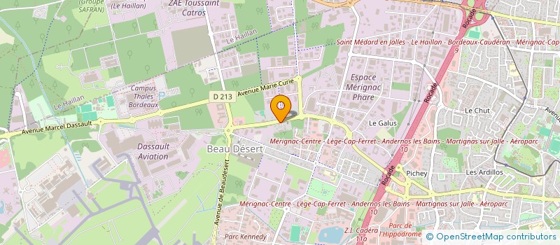 localisation de l'entreprise MECA INDUS  MERIGNAC