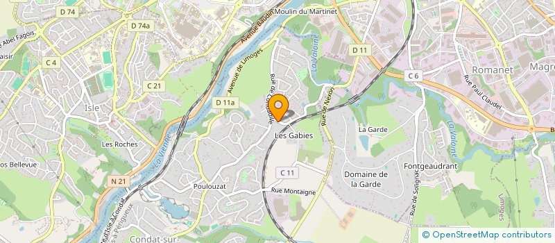 localisation de l'entreprise MECA'LIM  CONDAT-SUR-VIENNE