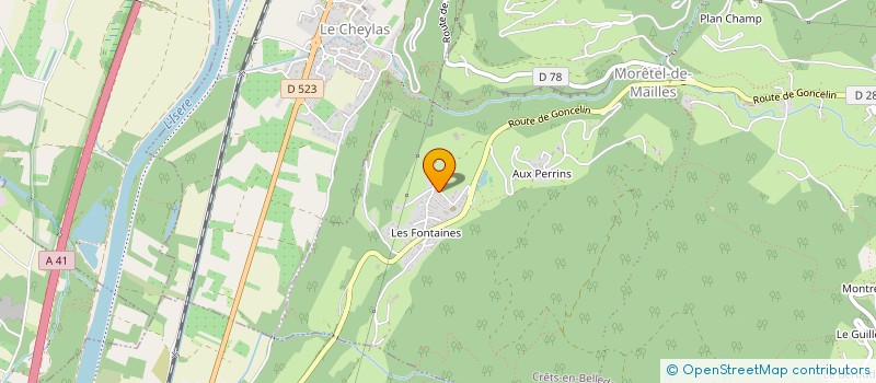 localisation de l'entreprise MECA M.O.  CRETS EN BELLEDONNE