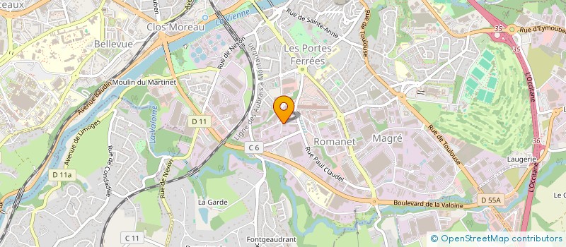 localisation de l'entreprise MECA PERF 87 à LIMOGES