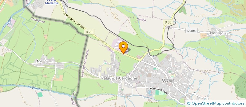 localisation de l'entreprise MECA PNEU CERDAGNE  OSSEJA
