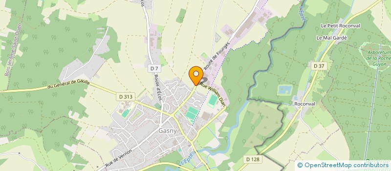 localisation de l'entreprise MECA PNEU GLASS  GASNY