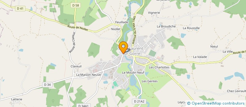 localisation de l'entreprise MECA RECTIF 87 à SAINT-LAURENT-SUR-GORRE