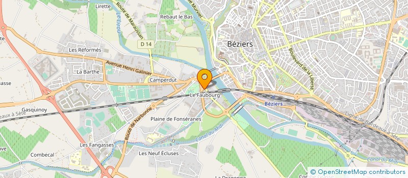 localisation de l'entreprise MECA SUD à BEZIERS