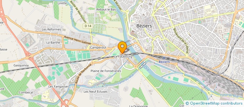 localisation de l'entreprise MECA SUP à BEZIERS