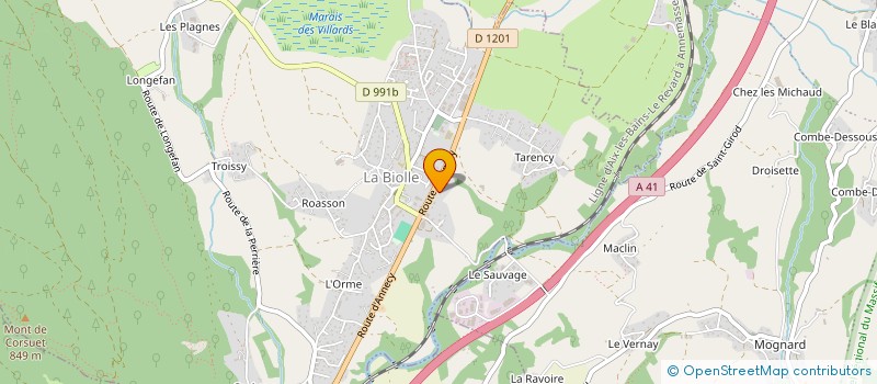 localisation de l'entreprise MECA TP à LA BIOLLE