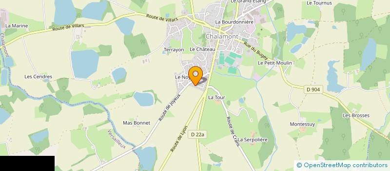 localisation de l'entreprise MECA VI SERVICES à CHALAMONT