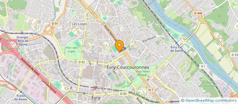 localisation de l'entreprise MECABIO à EVRY-COURCOURONNES