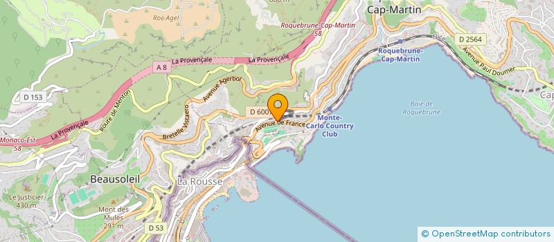 localisation de l'entreprise MECAFINANCE  ROQUEBRUNE-CAP-MARTIN