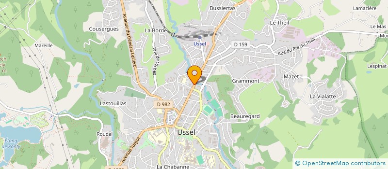 localisation de l'entreprise MECAGRI 19 ETS MOULINOT-FEYSSAC à USSEL