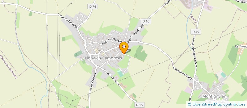 localisation de l'entreprise MECAJET à LIGNY-EN-CAMBRESIS