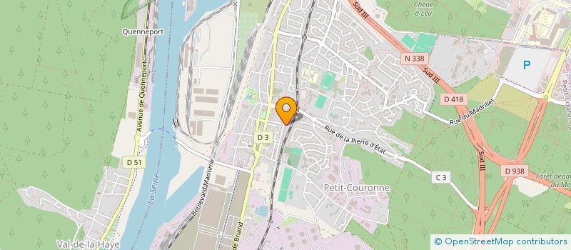 localisation de l'entreprise MECALOC 76  PETIT-COURONNE