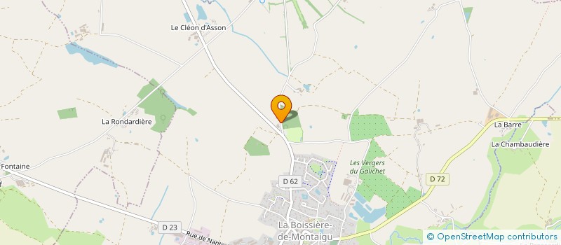 localisation de l'entreprise MECAMETAL à BOISSIERE DE MONTAIGU (LA)