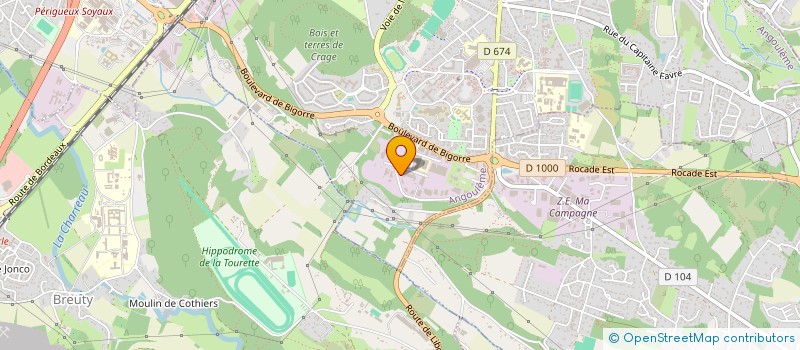 localisation de l'entreprise MECAMO à ANGOULEME