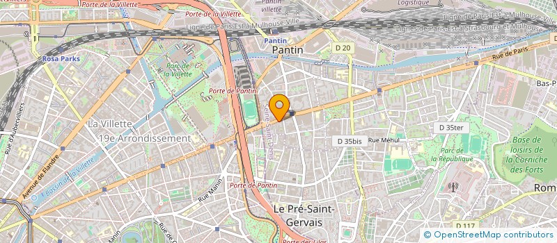 localisation de l'entreprise MECANI GLACE à PANTIN