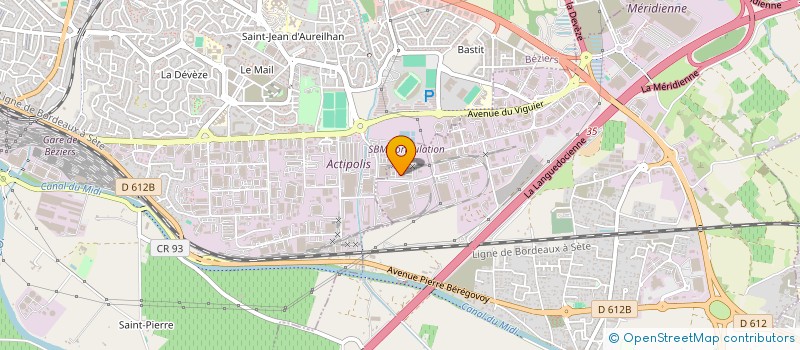 localisation de l'entreprise MECANIC-SUD SERVICE & M.2.S.  VILLENEUVE-LES-BEZIERS