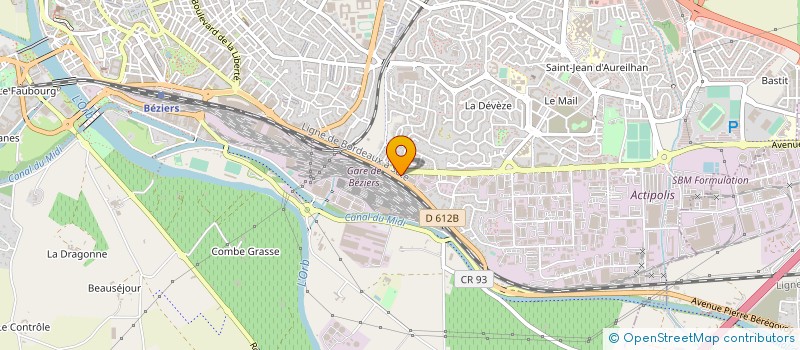 localisation de l'entreprise MECANIQUE DE PRECISION BERTIN SA à BEZIERS
