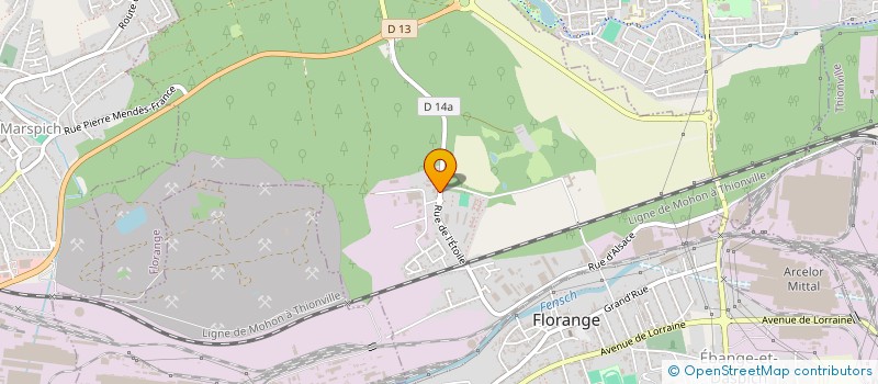 localisation de l'entreprise MECANIQUE ETUDES SERVICES INDUSTRIELS à FLORANGE