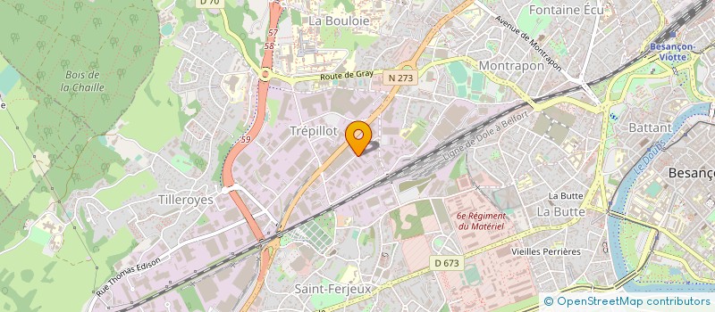 localisation de l'entreprise MECANIQUE FRESARD à BESANCON