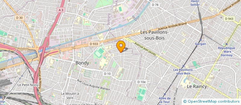 localisation de l'entreprise MECANIQUE GENERALE DE MONTFERMEIL  BONDY