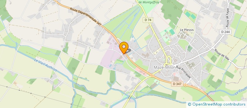 localisation de l'entreprise MECANIQUE GENERALE ET AGRICOLE DE L'AUTHION  MAZE-MILON